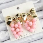 BowDrop Sallantılı Küpe - pembe
